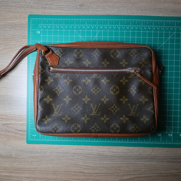 Louis Vuitton Clutch Bag LV Monogram Pochette Dragonne Wristlet - Picture 10 of 11